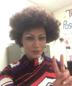 Alternative view of Kangaroo Brown Afro Wig: Premium Synthetic, Short & Fluffy, Perfect for Halloween, Cosplay, and 70s Parties - Unisex Men & Women's Costume Wig