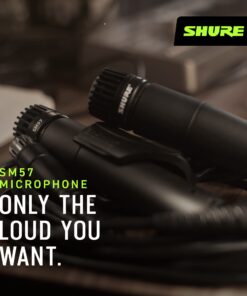 Shure SM57 Dynamic Instrument Mic - Professional Quality and Versatility for Live Performances and Recording - Contoured Frequency Response, Durable, Ideal for Drums, Percussion, Amplifiers (SM57-LC) 24 61RsMnV 3dL