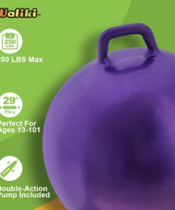 WALIKI Hopper Ball | Adults 13-101 | Hoppity Hop | Jumping Hopping Ball | Space Hopper | Purple 29” 16 61RtioKPzZL