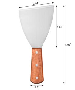 New Star Foodservice 38309 Wood Handle Slant Edge Grill Scraper, 4-Inch x 8.5-Inch 8 61RuR3hl7IL