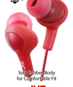 JVC HAFX5R Gumy Plus Inner Ear Headphones (Red) Raspberry Red One Size 12 61RwLSc1JRL