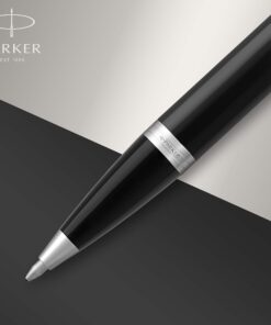 Parker IM Ballpoint Pen, Black Lacquer Chrome Trim with Medium Point Blue Ink Refill (1931665) 10 61RwQ6l4sdL