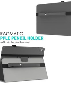 MoKo Pencil Case Fit Apple Pencil (USB-C), Apple Pencil 1st/2nd Generation, Elastic Band Detachable Stylus Pens Pocket Protective Pouch for 9.7"-12.9" Tablet, Space Gray 44 61Ry23 4b5L