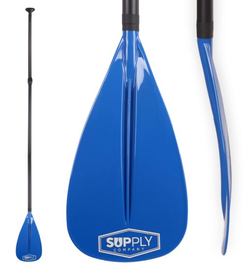 SUP Paddle - 3 Piece Paddle Board Paddles Adjustable - Lightweight, Durable & Packable for Travel - Floating Paddle Board Paddle w/High-Grade Aluminum Shaft & Nylon Blade for Efficient Strokes Blue