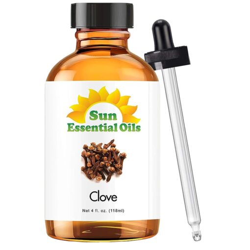 Sun Essential Oils 4oz - Clove Essential Oil - 4 Fluid Ounces 4 Fl Oz (Pack of 1)