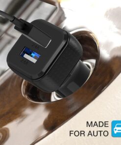 Trianium Car Charger 24W (2 Pack) Dual Charger Adapter, AtomicDrive SmartUSB Compatible iPhone 12 11 Pro Max/XR/XS Max/X/8/7/6s/6 Plus, iPad Pro/Air2/Mini,Galaxy S20,Note,LG,Nexus,HTC,Huawei,and More 29 61S0 JgugDL