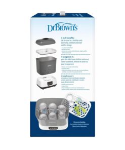 Dr. Brown's All-in-One Sterilizer and Dryer for Baby Bottles, Parts & Other Newborn Essentials Sterilizer & Dryer 1 Count (Pack of 1) 50 61S31TiKLL