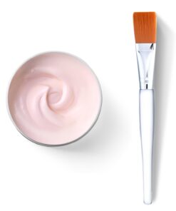 Facial Mask Brush Makeup Brushes Cosmetic Tools with Clear Plastic Handle, 5 Pack (Silver with Yellow Brush) Silver with Yellow Brush 16 61S3zzkCPL