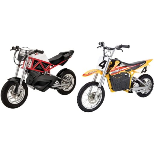 Razor RSF350 & RSF650 Electric Street Bike Rsf650 + Dirt Bike, Yellow Standard Packaging