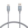 Amazon Basics USB-C to USB-A 2.0 Fast Charger Cable, Nylon Braided Cord, 480Mbps Speed, USB-IF Certified, for Apple iPhone 15, iPad, Samsung Galaxy, Tablets, Laptops, 3 Foot, Dark Gray 3 Feet Type-A 2.0 Dark Grey 25 61S56D5AGqL