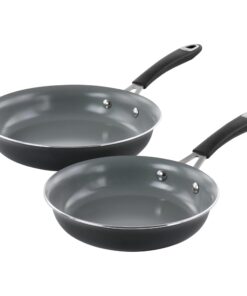 Cravings by Chrissy Teigen 10-Piece Hard Anodized Aluminum Nonstick Cookware Set (Grey) 10 61S6AJh6fYL