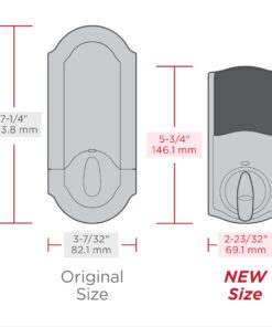 Kwikset - Kevo 99250-202 Kevo 2nd Gen Bluetooth Touch-to-Open Smart Keyless Entry Electronic Deadbolt Door Lock Featuring SmartKey Security, Satin Nickel 35 61S7vl0tbgL 1