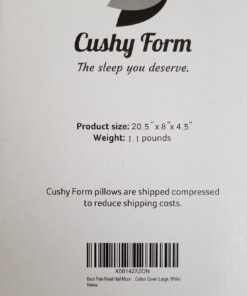 Cushy Form Bolster Pillow for Lumbar and Leg Support - 20.5 x 8 x 4.5 Inches Half Moon Memory Foam Cushion for Stomach, Back & Side Sleepers - Roll Pillows for Back and Neck w/Washable Cover Semi Roll - 4.5" 68 61S9 ocsTQL 3