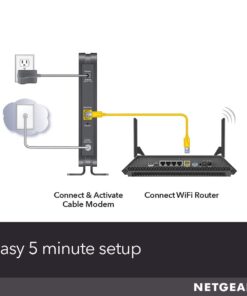 NETGEAR Cable Modem CM500 - Compatible with all Cable Providers incl. Xfinity, Spectrum, Cox | For Cable Plans up to 400Mbps | DOCSIS 3.0 | Ethernet | single band 400 Mbps Max Download 23 61S9tegHiNL