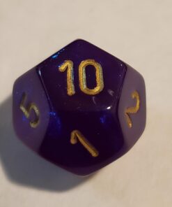 Chessex Dice Polyhedral 7-Die Borealis Set - Royal Purple with Gold Numbers CHX-27467 26 61SBeDvhq3L