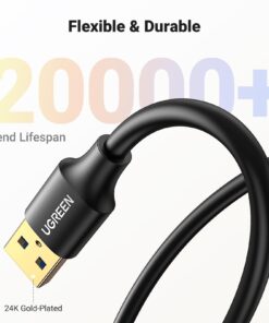 UGREEN USB Extender, USB 3.0 Extension Cable Male to Female USB Cable High-Speed Data Transfer Compatible with Webcam, Gamepad, USB Keyboard, Mouse, Flash Drive, Hard Drive, Oculus VR, Xbox 3 FT 20 61SCCVphz6L