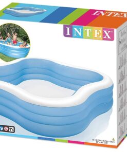 INTEX 57495EP Beach Wave Inflatable Swim Center Pool: 357 Gallon Capacity – 90" x 90" x 22" – Purple 22 61SE l7x3KL