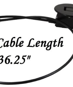 Aluminum Metal Pull Recliner Handle 4-3/8" by 2-5/8" with Cable that has a S/Z Hook Exposed Cable Length (4.75") Total Length is Medium at 36.25 8 61SEy VI43L