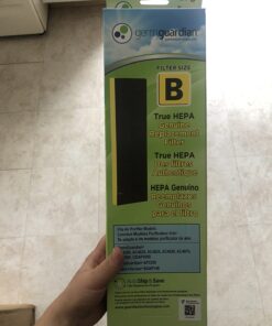 Germ Guardian Filter B HEPA Pure Genuine Air Purifier Replacement Filter, Removes 99.97% of Pollutants for AC4825, AC4300, AC4900, AC4825DLX, AC4850, CDAP4500, AP2200, Black/Yellow, FLT4825 FLT4825 HEPA PURE 41 61SGITkugzL