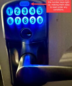 SCHLAGE FE575 PLY 626 ELA Plymouth Keypad Entry with Auto-Lock and Elan Levers, Brushed Chrome Satin Chrome Elan Lever Plymouth Trim 26 61SGhESZ8DL