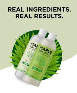 Tea Tree Shampoo and Conditioner Set - Sulfate Free Clarifying Shampoo and Conditioner for Oily Hair & Scalp Care with Australian Tea Tree Oil - Complete Dry Scalp Treatment for Build Up (8 Fl Oz) 8 Fl Oz (Pack of 2) 25 61SHn2pzDrL