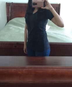 Amazon Essentials Women's Classic-Fit Short-Sleeve V-Neck T-Shirt, Multipacks 2 Black X-Small 13 61SJESWo6qL