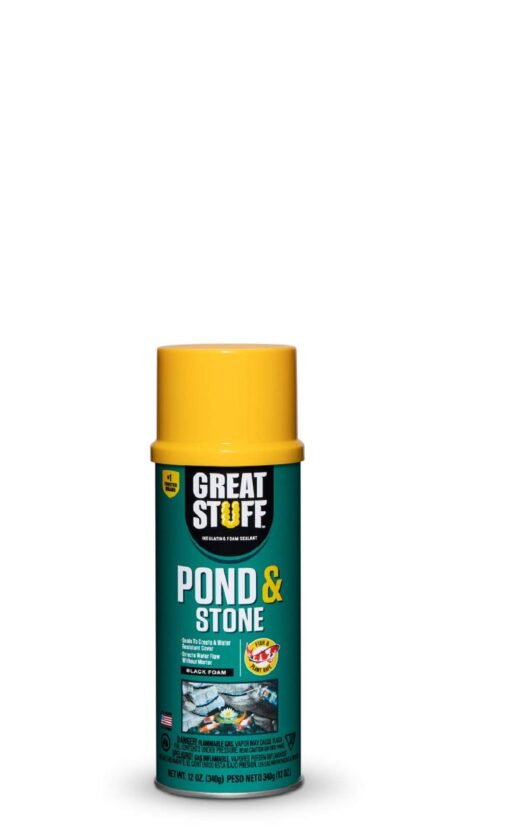 Great Stuff 283064 12OZ GS Pond&Stone Foam Sealant, Each, Black Pond & Stone