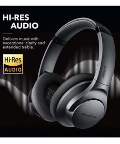 Soundcore Anker Life Q20 Hybrid Active Noise Cancelling Headphones, Wireless Over Ear Bluetooth Headphones, 40H Playtime, Hi-Res Audio, Deep Bass, Memory Foam Ear Cups, for Travel, Home Office Black 32 61SKBssIhUL