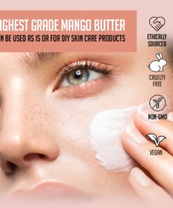 era of nature Organic Unrefined Raw MANGO BUTTER BLOCK Bulk, Skin Moisturizing, Use Alone or in DIY Body Butters, Soaps, Lotions and lip balm - 16oz 16 Ounce (Pack of 1) 14 61SP8aSEnPL