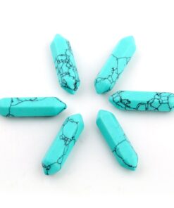 Hexagonal 30pcs Bullet Shape Healing Pointed Chakra Beads Crystal DIY Stone Beads Randow Color for Pendant Necklace Jewelry Making 18 61SQcXsJZRL