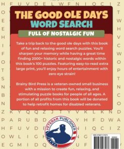 Alternative view of The Good Ole Days Word Search: Large Print Wordfind Puzzle Games Full of Nostalgic Fun for Adults and Seniors (Wordsearch Book) Paperback, Large Print