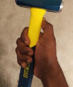 ESTWING Sure Strike Drilling/Crack Hammer - 3-Pound Sledge with Fiberglass Handle & No-Slip Cushion Grip - MRF3LB,Blue/Yellow 3 lbs (Pounds) 24 61SSWJGnmWL