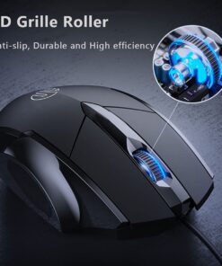 Alternative view of Censprin USB Computer Mouse Wired, Silent Click Corded Mouse 3-Button Wired Optical Mouse, Office and Home Mice, Ergonomic Shape for Windows Computers, Macs, iPad, PC and Laptops