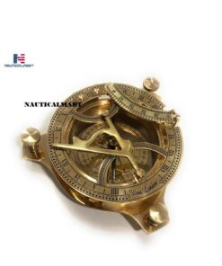 Alternative view of NauticalMart Captain Brass Sundial Compass with Hardwood Wooden Box