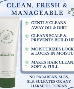 Clarifying Shampoo with Rosemary for Hair Growth & Coconut Oil + Aloe Vera for Hydration and Hair Repair, Shampoo for Oily Hair, Dry Hair or Curly Hair, Women and Mens Shampoo, Sulfate Free Shampoo Unscented 12 61SV51SQVNL
