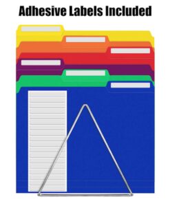 36 Pack Plastic File Folders Colored with Sticky Labels, Sooez Heavy Duty Letter Size Colored File Folders with Erasable 1/3-Cut Tab, Stronger Than Manila File Folder, Perfect for File Organization 36 11 61SXxuUoO5L