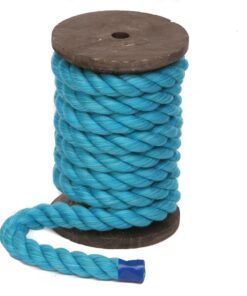 Ravenox Natural Twisted Cotton Rope | Made in The USA | Strong Triple-Strand Cordage for Sports, Décor, Pet Toys, Crafts, Macramé & Indoor Outdoor Use| by The Foot & Diameter (Multiple Color) Turquoise 1/4 Inch x 10 Feet 12 61SY9ldKQzL