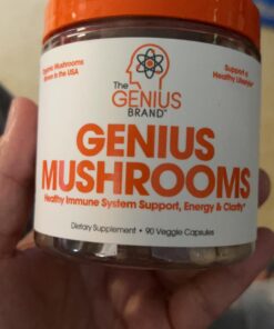 Genius Mushroom - Lions Mane, Cordyceps and Reishi - Immune System Booster & Nootropic Brain Supplement - for Natural Energy, Memory & Liver Support, 90 Veggie Pills Mushroom Complex - 90 Count 30 61SYhOLr0fL