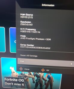 Acer Nitro 27" WQHD 2560 x 1440 PC Gaming IPS Monitor | AMD FreeSync Premium Up to 180Hz Refresh 0.5ms DCI-P3 95% 1 Display Port 1.2 & 2 HDMI 2.0 XV271U M3bmiiprx,Black 27-inch 180Hz 50 61SYmMJoVYL