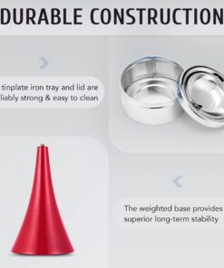 CO-Z Standing Ashtray for Outdoor Patio, Cigar Ashtrays for Cigarette Butt Receptical with Detachable Container, Contemporary Retro Ash Tray Sets for Weed 22 in. Height, Red 15 61SZvhSRLL