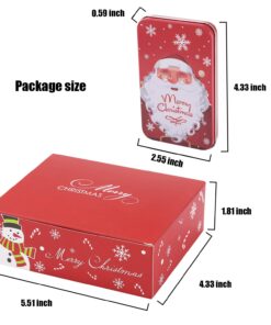 MASSTAR Gift Card Holder Small Gift Tin Boxes for Christmas Geeting FOR Cards,Money,Keys.Gift Card Box with Kraft Paper Hoop Good For Christmas Stocking Stuffers.6 pack set(4.33 ×2.6 * 0.6 in. 12 61SaKfEYADL