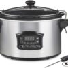 6 Quart Set & Forget Digital Programmable Slow Cooker with Lid Lock, Temperature Probe & Defrost Setting, Dishwasher Safe Crock & Lid, Silver 44 61Sc5wh4KoL
