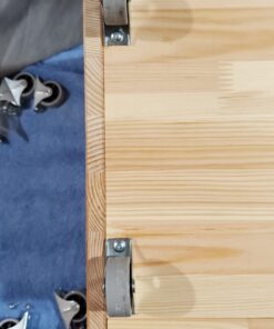 bayite 4 Pack 1" Low Profile Casters Wheels Soft Rubber Swivel Caster with 360 Degree Top Plate 100 lb Total Capacity for Set of 4 (2 with Brakes & 2 Without) 42 61Sciba2VkL