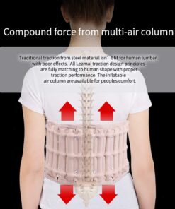 LEAMAI- Decompression Back Belt, Bold Air Column Stronger Support for Your Back, Relief Back Pain- (Type I,Beige,Size S(25"-36")) Beige Y02-S(25"-36") 12 61Sg aKd4QL