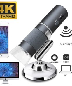 Jiusion WiFi USB Digital Handheld Microscope, 50 to 1000x Wireless Magnification Endoscope 8 LED Mini Camera with Metal Stand Compatible with iPhone iPad Mac Windows Android 36 61Sh1EQbN L