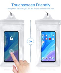 Crenova Waterproof Pouch IP68 Beach Accessories Fanny Pack with Waist Strap Dry Bag with Adjustable Belt Beach Essentials Accessories to Keep Your Valuables Safe and Dry Perfect for Beach Snorkeling Kayaking Pool Water Park (Blue & Black) Blue & Black 30 61ShHwLrlzL