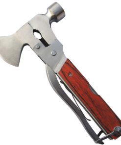 PEYOND Portable Multipurpose Multitool Camping Hatchet Survival Hammer Wood Inlay Handle Metal Outdoor Gadgets Axe Gift for Men Women 9 61Shw kmupL