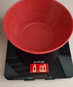 AccuWeight 201 Digital Multifunction Meat Food Scale with LCD Display for Baking Kitchen Cooking, 11lb Capacity by 0.1oz, Tempered Glass Black 52 61SjfS67J6L