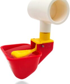 4 Pack NO PECK Poultry Waterer Drinking Cup with 1/2" PVC Tee Poultry Watering System for Chicken Ducks Quail 13 61SkQ3NXYsL