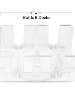 Brybelly Rotating Card Deck Tray | Standard Sized Playing Cards | Rotates in Any Direction | Clear | 6 Deck Tray 11 61SkbdKRqTL